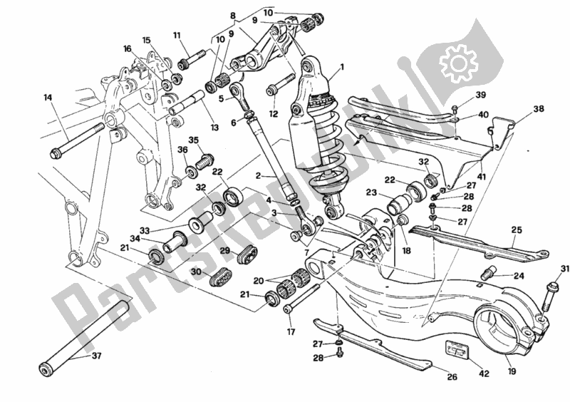 Wszystkie części do Tylny Amortyzator Ducati Superbike 916 Senna 1997